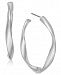 Charter Club Silver-Tone Twist Hoop Earrings, Created for Macy's