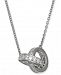 Giani Bernini Cubic Zirconia Interlocking Rings 18" Pendant Necklace in Sterling Silver, Created for Macy's