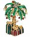 Holiday Lane Gold-Tone Imitation Pearl & Stone Palm Tree & Presents Pin, Created for Macy's