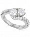 Diamond Two-Stone Twist Engagement Ring (2 ct. t. w. ) in 14k White Gold