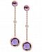 Effy Amethyst (2-5/8 ct. t. w. ) & Diamond Accent Drop Earrings in 14k Rose Gold