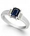 Sapphire (1-1/6 ct. t. w. ) & Diamond Accent Ring in 14k White Gold