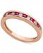 Certified Ruby (1/3 ct. t. w. ) & Diamond (1/5 ct. t. w. ) Band in 14k Rose Gold