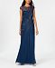 Adrianna Papell Petite Beaded Cap-Sleeve Gown