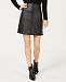 I. n. c. Petite Faux Leather Whip Stitch Mini Skirt, Created for Macy's