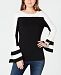 I. n. c. Petite Colorblock Bell Sleeve Sweater, Created for Macy's