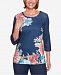 Alfred Dunner Petite News Flash Floral-Print Top