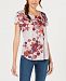 Style & Co Petite Floral-Print Top, Created for Macy's