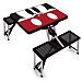 Picnic Time Mickey Mouse Silhouette Picnic Table Portable Folding Table with Seats