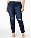 I. n. c. Plus Size Distressed Straight-Leg Jeans, Created for Macy's