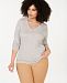 Charter Club Plus Size Cashmere V-Neck Sweater, Created for Macy's