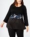 Alfani Plus Size Embroidered Top, Created for Macy's