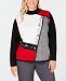 Alfred Dunner Plus Size Sutton Place Embellished Colorblocked Sweater