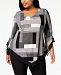 Alfani Plus Size Printed Pointed-Hem Top, Created for Macy's