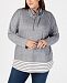 Style & Co Plus Size Funnel-Neck Layered-Look Top, Created for Macy's
