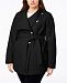 I. n. c. Plus Size Belted Asymmetrical Coat, Created for Macy's