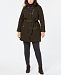 Michael Michael Kors Plus Size Belted Quilted Hooded Coat