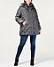 London Fog Plus Size Faux-Fur-Trim Hooded Quilted Coat