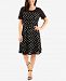 Ny Collection Fit & Flare Dot-Print Dress