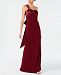 Adrianna Papell Bow-Embellished One-Shoulder Gown