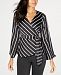 I. n. c. Striped Bell-Sleeve Wrap Top, Created for Macy's