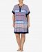 Ellen Tracy Plus Size Mixed-Print Short Nightgown