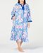 Miss Elaine Plus Size Printed Zip-Front Robe