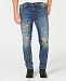 Sean John Men's Slim-Straight Fit Stretch Ripped Jeans with Camo Repair Patches
