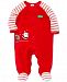 Little Me Baby Boys Velour Santa Footed Coverall