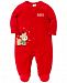 Little Me Baby Boys Velour Reindeer Footed Coverall
