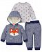 Little Me Baby Boys 3-Pc. Fox Hoodie, T-Shirt & Jogger Pants Set