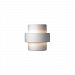 CER-2215W-MAT - Justice Design - Large Step Outdoor Sconce Matte White Finish (Glaze)Glazed - Ceramic