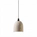 CER-9610-MAT-SUNB-BKCD - Justice Design - Sun Dagger Small Bell Pendant Matte White Finish (Glaze)Glazed - Sun Dagger
