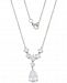Giani Bernini Cubic Zirconia Teardrop 18" Pendant Necklace in Sterling Silver, Created for Macy's
