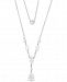 Giani Bernini Cubic Zirconia Pear & Marquise 18" Pendant Necklace in Sterling Silver, Created for Macy's