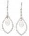 Giani Bernini Imitation Pearl & Cubic Zirconia Drop Earrings in Sterling Silver, Created for Macy's