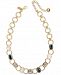 kate spade new york Gold-Tone Stone & Imitation Pearl Collar Necklace, 16" + 3" extender