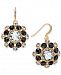 Charter Club Gold-Tone Crystal & Stone Cluster Drop Earrings, Created for Macy's