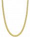 Flat Curb Link Chain 24" Necklace (8-7/8mm) in 18k Gold-Plated Sterling Silver