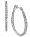 Diamond In & Out Oval Hoop Earrings (3 ct. t. w. ) in 14k White Gold