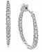 Diamond In & Out Oval Hoop Earrings (2 ct. t. w. ) in 14k White Gold