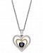 Gemstone Heart Pendant Necklace in 14k Gold and Sterling Silver (5/8 ct. t. w. )