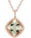 Prasiolite (10 ct. t. w. ) & Diamond (1/4 ct. t. w. ) 18" Pendant Necklace in 14k Rose Gold