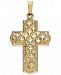 Patterned Cross Pendant in 14k Gold