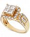 Diamond Princess Cluster Engagement Ring (2 ct. t. w. ) in 14k Gold