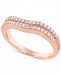 Diamond Double Row Wave Band (1/4 ct. t. w. ) in 10k Rose Gold