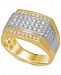 Men's Diamond Panel Ring (1 ct. t. w. ) in Two-Tone 10k Gold