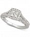 Diamond Square Halo Engagement Ring (1-1/10 ct. t. w) in 14k White Gold