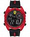 Ferrari Men's Analog-Digital Forza Black Silicone Strap Watch 45mm