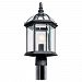 49187BKL18 - Kichler Lighting - Barrie - 18 10W 1 LED Outdoor Post Lantern Black Finish with Clear Beveled Glass - Barrie